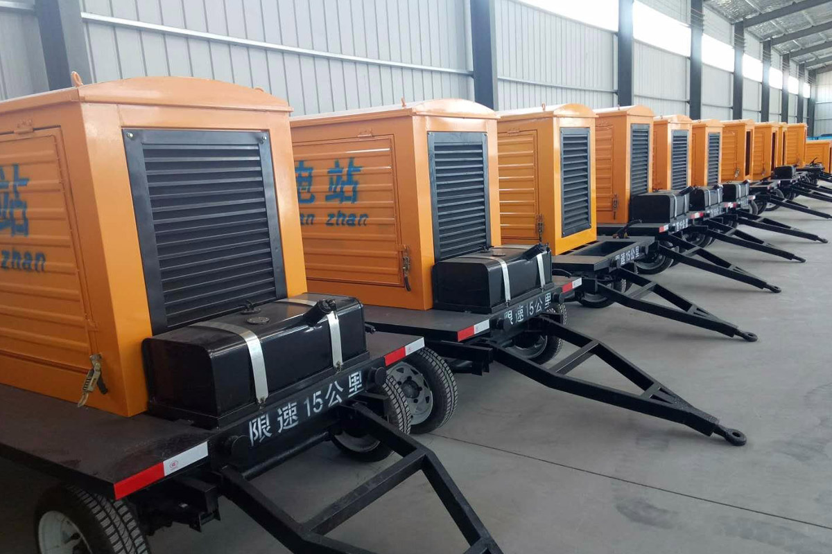 东城街道发电机租赁施工现场